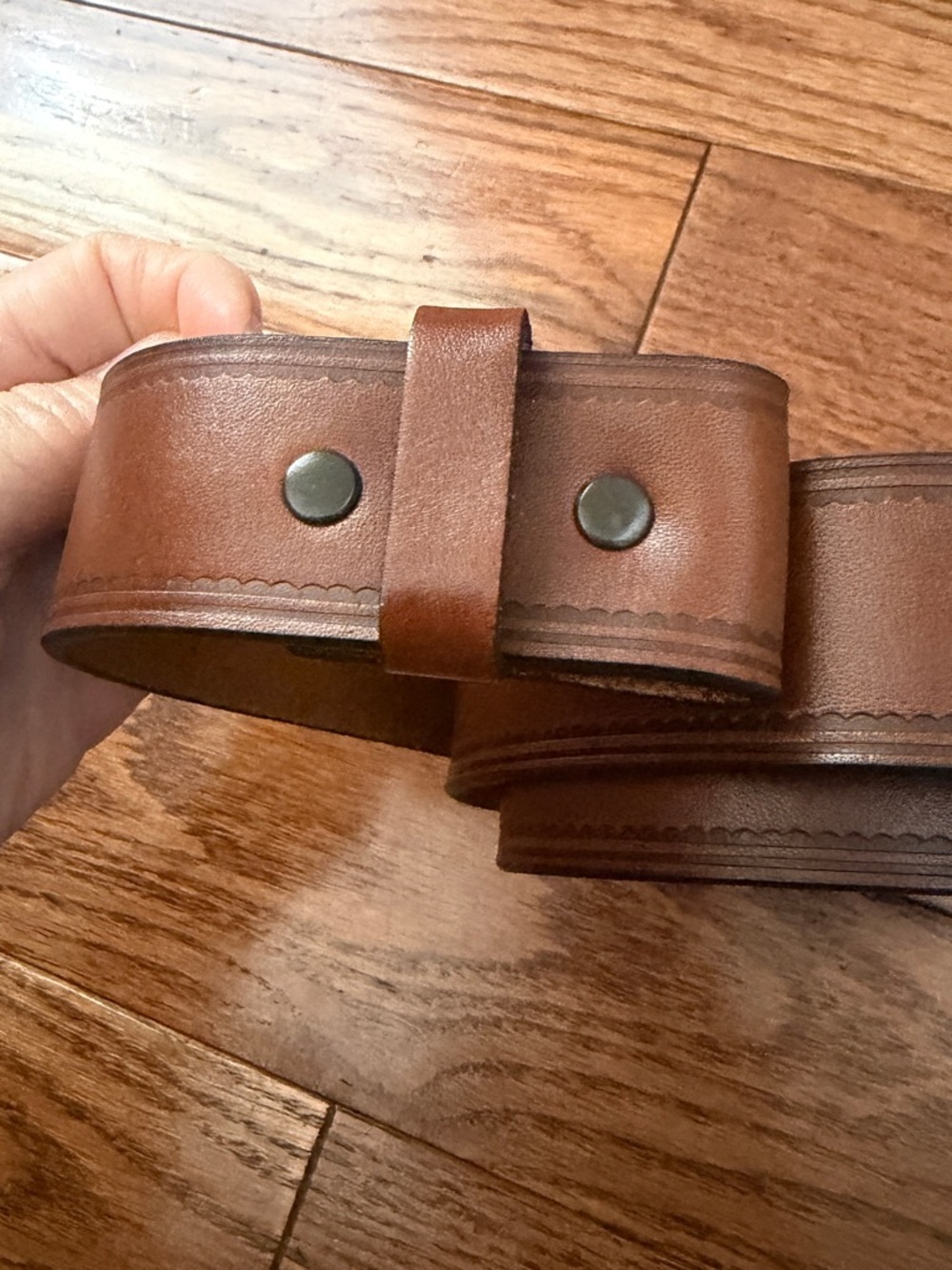 Remington Men's Brown Leather Belt  Sz M-L (38-40) - Picture 3 of 5